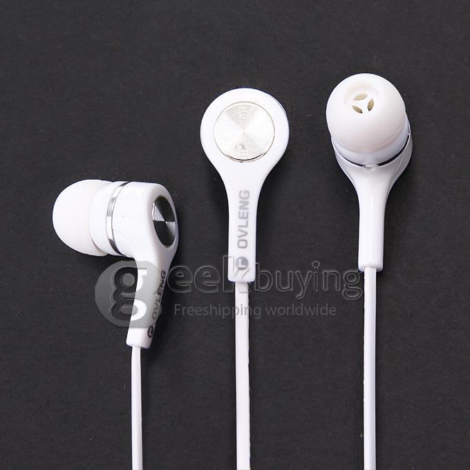OVLENG IP530 Wired 3.5mm Deek Bass In-ear Headphone Noise Isolating with Mic for iPhone iPad Samsung Smartphone - White