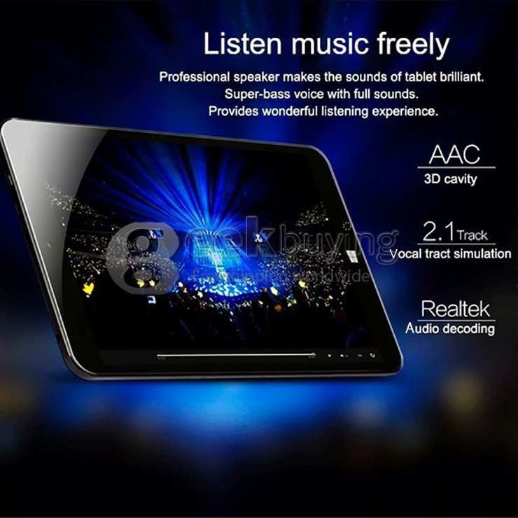 CHUWI Vi8 UltraPad/Super 8 Inch Dual OS 2GB/32GB Windows8.1 & Android4.4 Tablet PC Intel Z3735F Quad Core 1.83GHz IPS 1280*800 Bluetooth HDMI WiDi - Black