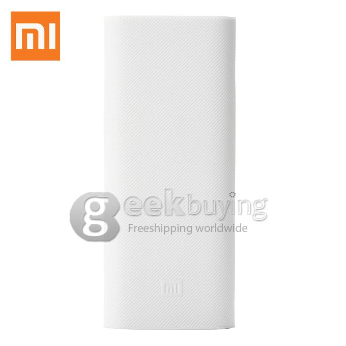 Original Xiaomi 16000mAh Power Bank Silicone Case Charger Protector Cover Skin - White