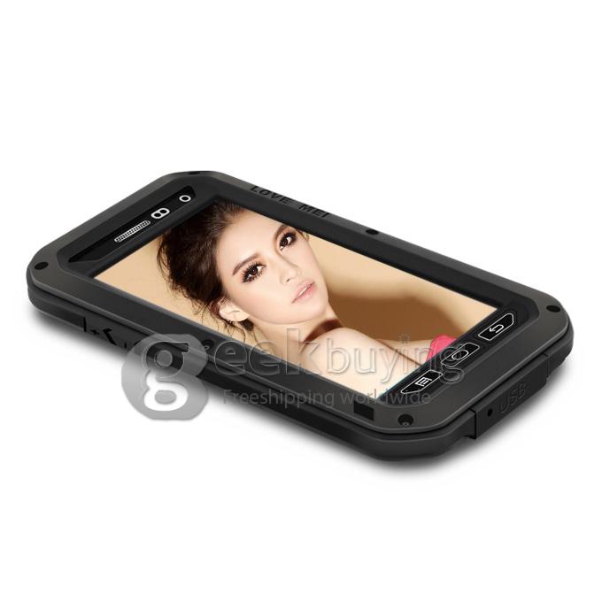 LOVE MEI Powerful Dirt/Shockproof Protective Case With Corning Gorilla Glass for Samsung Galaxy A5 - Black