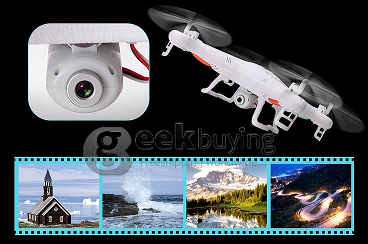 JJRC H5C Quadcopter New Version with Headless Mode One Key Return 2.0MP HD Camera 360 Degree Eversion LED Light - White