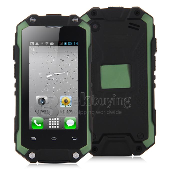 J5 IP54 waterproof Smartphone MTK6572W Dual Core 1.2Ghz 2.4 Inch Android4.2.2 OS 2.0MP 3G/WIFI - Green