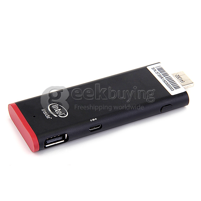 Beelink Pocket P2 Windows10 TV Stick Dongle Quad Core Intel Z3735F 64bit 1.8GHz 2G RAM 32G ROM Wifi Bluetooth - Black