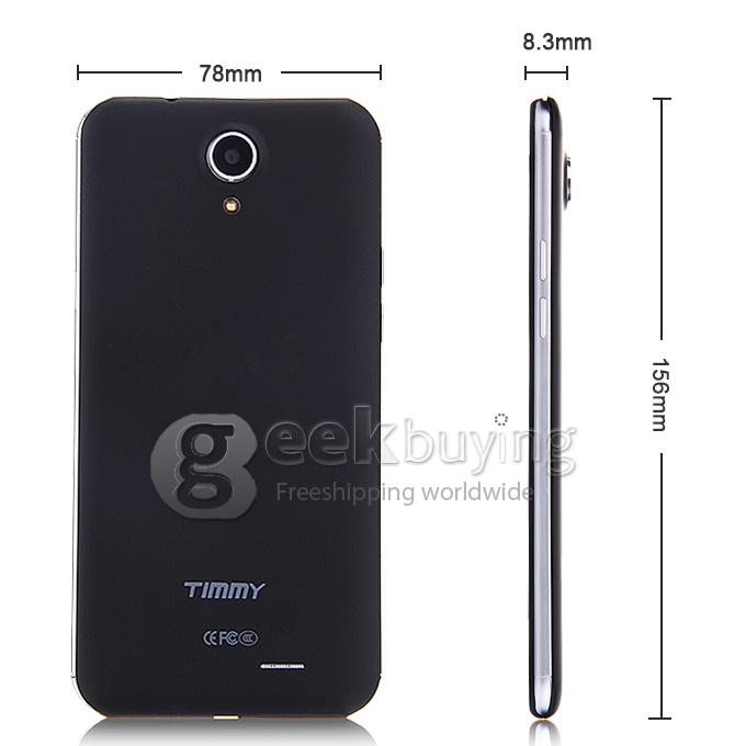 TIMMY E86 5.5inch IPS HD MTK6582 Quad Core 1.3GHz Android 4.4 Smartphone 1GB RAM 8GB ROM 3G GPS - Black