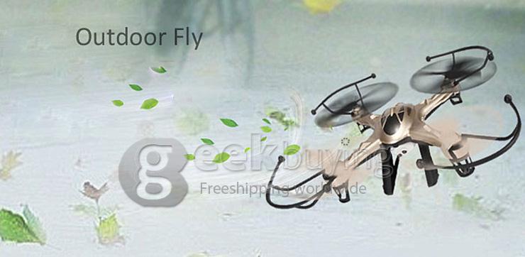 JJRC H9D 2.4G 4CH 6 Axis Gyro RC Quadcopter - Gold