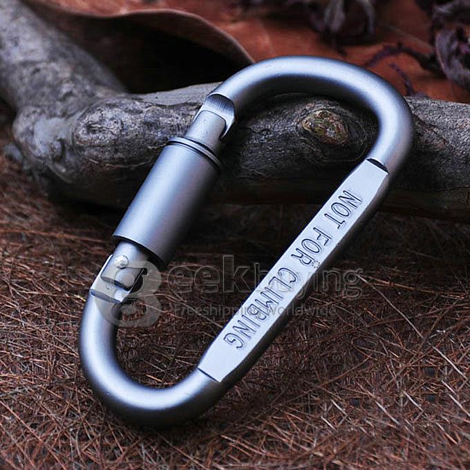D-shaped Fast Hanging Aluminum Carabiner Clasp with Lock Carabiners