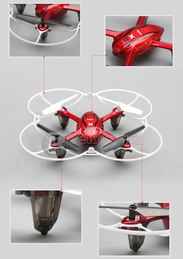 Syma X11 2.4G RC 4CH 6 Axis Gyro Quadcopter with 200mAh Battery 360 Degree Rotation - Red