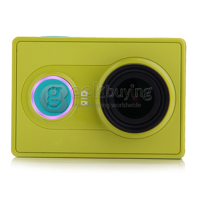 Xiaomi Yi Xiaoyi Action Camera Bundle Deal with Kingma Waterproof Case+ Spare Battery + Dual Charger + Lens Cap + Tripod Adapter - Green (Basic)