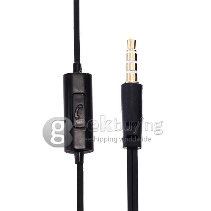 OVLENG IP530 Wired 3.5mm Deek Bass In-ear Headphone Noise Isolating with Mic for iPhone iPad Samsung Smartphone - Black