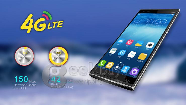KINGZONE N3 Plus 5.0Inch 64Bit 4G LTE MTK6732 Quad Core 1.5GHz Android 4.4 2GB 16GB Smartphone 13.0MP IPS HD - White