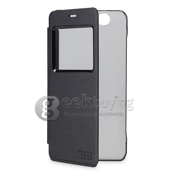 Original View Style Flip Cover Protective Case for Elephone P5000 Smartphone - Black