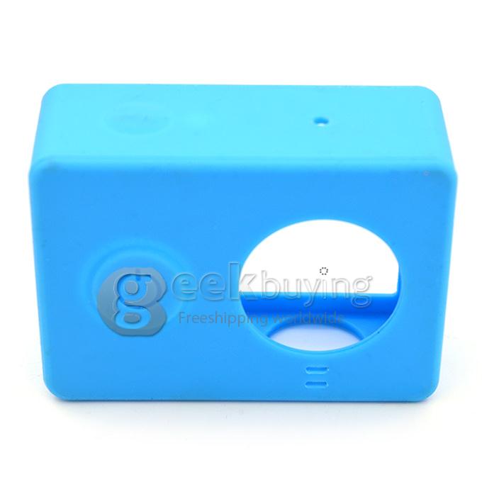 Silicone Protective Dirt-proof Soft Rubber Case Cover Skin for Xiaomi Yi Xiaoyi Action Sport Camera - Blue