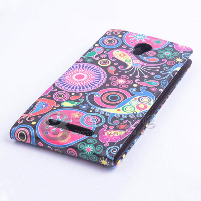Protective Hard Cover Colored Drawing Jellyfish Flip Stand Leather Case for Elephone P6000 / Elephone P6000 Pro -Multicolor