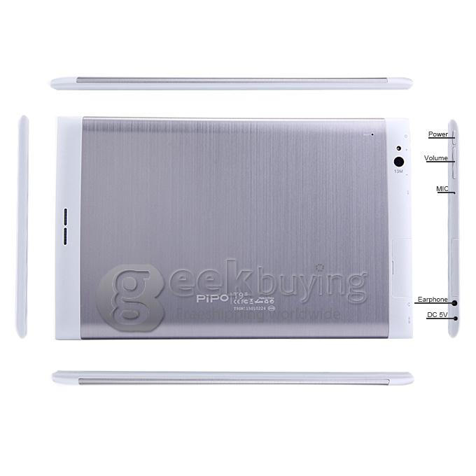 PIPO T9S 8.9 Inch Android4.4 Tablet PC MT6592 Octa Core 1.7GHz 2GB/32GB 3G Phone Call 13.0MP Camera GPS OTG - White