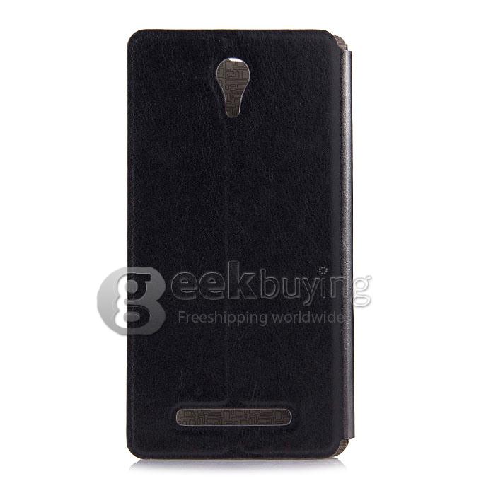 Protective PU Leather Hard Case Cover Shell for JIAYU S3 - Black