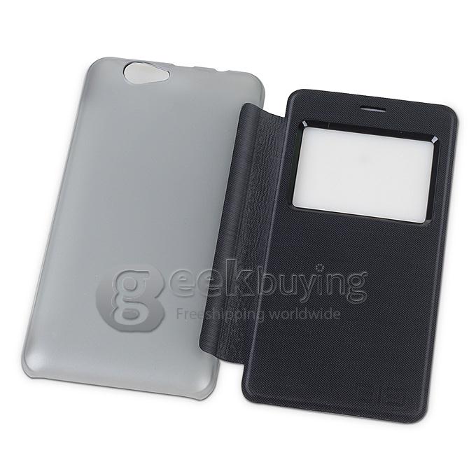 Original View Style Flip Cover Protective Case for Elephone P5000 Smartphone - Black
