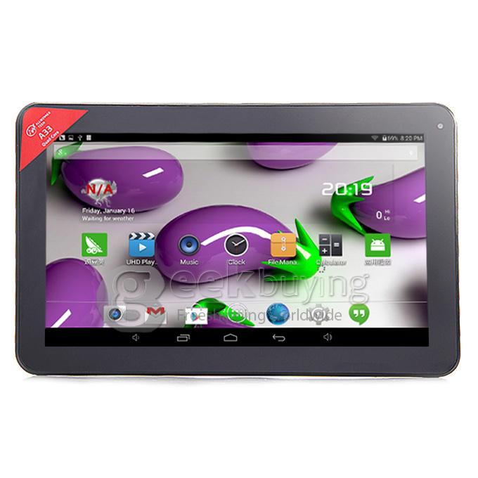V11 10.1 Inch Android 4.4 OS Allwinner A33 Quad Core 1.5GHZ 1G/8G BT WIFI Dual Cameras with Flash Tablet PC - Black
