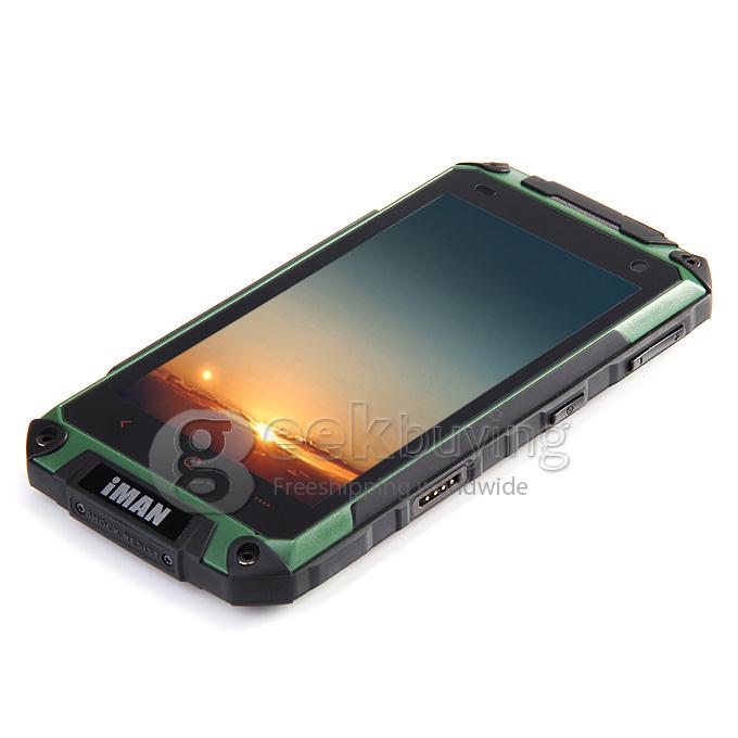 iMAN i6800 IP68 4.7inch Android 4.4 MTK6582 Quad Core 1.3GHz Smartphone 1GB 8GB 8MP 2MP 3G Miracast - Green