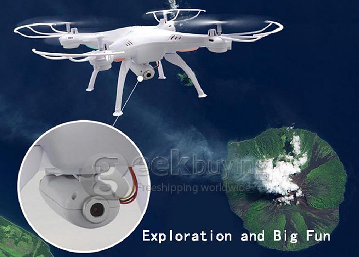 Syma X5SC-1 EXPLORERS 2 Quadcopter Headless Mode 2.0MP HD Camera 2.4G 6 Axis Gyro 3D Flip RC RTF with 4GB TF Card - White
