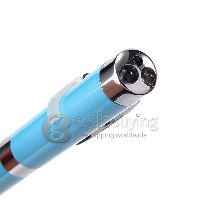 32GB USB 2.0 6 in 1 Multifunctional Capacitive Pen with Floodlight And Laser Light - Blue