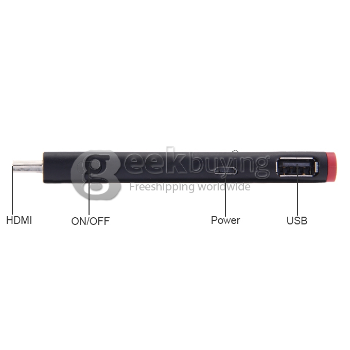 Beelink Pocket P2 Windows10 TV Stick Dongle Quad Core Intel Z3735F 64bit 1.8GHz 2G RAM 32G ROM Wifi Bluetooth - Black