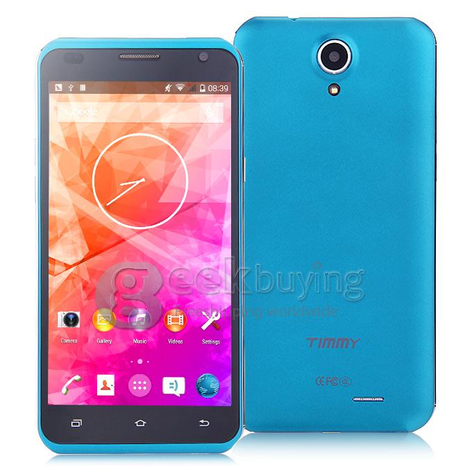 TIMMY E86 5.5inch IPS HD MTK6582 Quad Core 1.3GHz Android 4.4 Smartphone RAM 8GB ROM 3G GPS - Blue