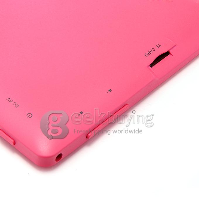Q88 Plus 7 inch ALLWINNER A33 Quad Core 1.5GHZ 512MB/4G Dual Cameras WIFI BT Tablet PC - Pink
