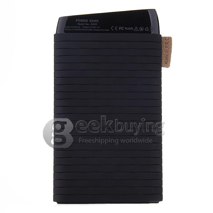 Cager® B089 6000mAh 5V 1.5A Power Bank External Battery for Smartphone Tablet iPhone 6 Plus - Black