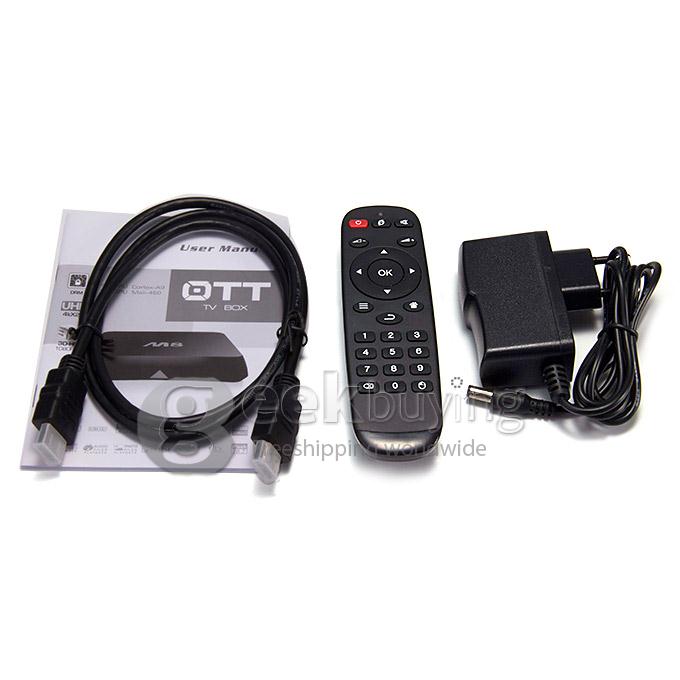 M8S Android 4K Mini Media Player Amlogic S812 Quad Core 2.0 GHz 4.4 HD 2G RAM 8G ROM AP6330 2.4G/5G WIFI BT4.0 XBMC-Black