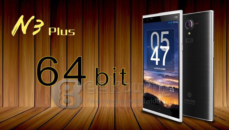 KINGZONE N3 Plus 5.0Inch 64Bit 4G LTE MTK6732 Quad Core 1.5GHz Android 4.4 2GB 16GB Smartphone 13.0MP IPS HD - White