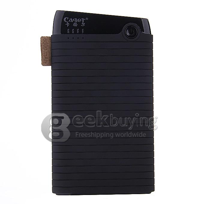 Cager® B089 6000mAh 5V 1.5A Power Bank External Battery for Smartphone Tablet iPhone 6 Plus - Black