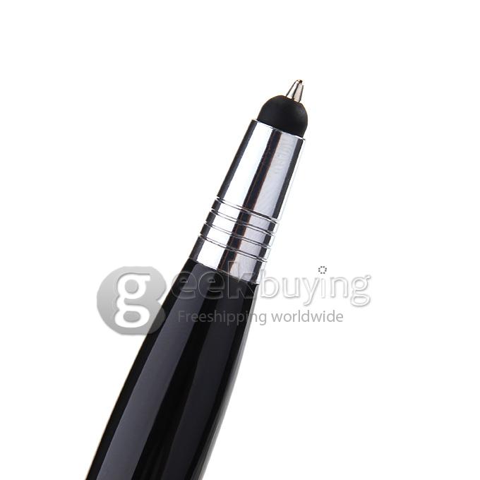 16GB USB 2.0 6 in 1 Multifunctional Capacitive Pen with Floodlight And Laser Light - Black