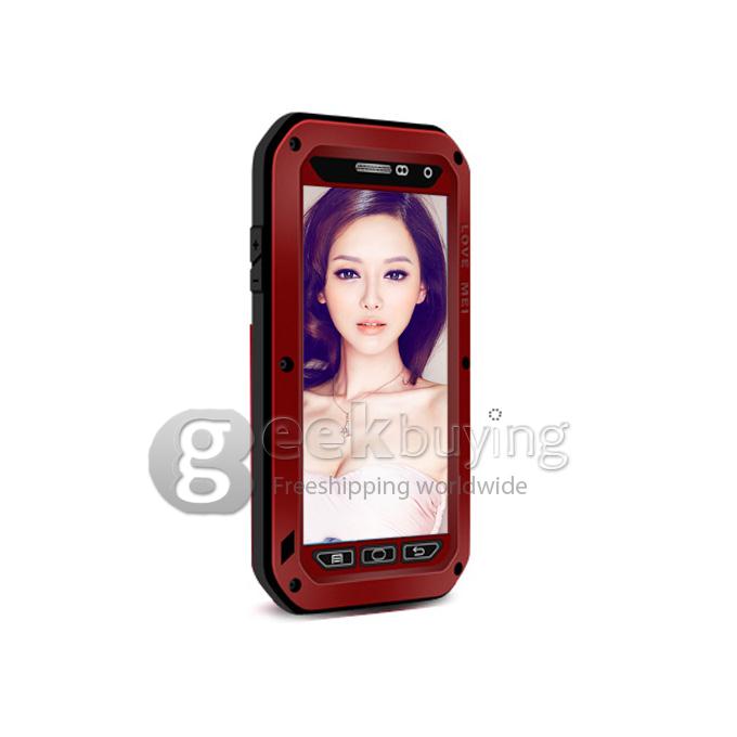 LOVE MEI Powerful Dirt/Shockproof Protective Case With Corning Gorilla Glass for Samsung Galaxy A5 - Red