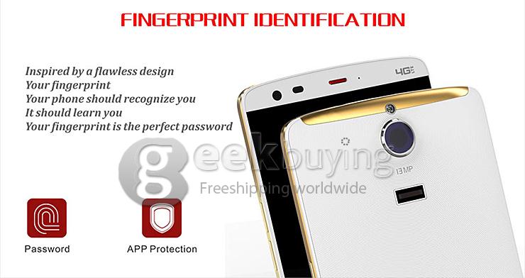 Kingzone Z1 5.5inch 64Bit 4G LTE MTK6752 Octa Core 1.7 GHz Android 4.4 Smartphone 2GB 16GB HD JDI Screen NFC OTG - Black