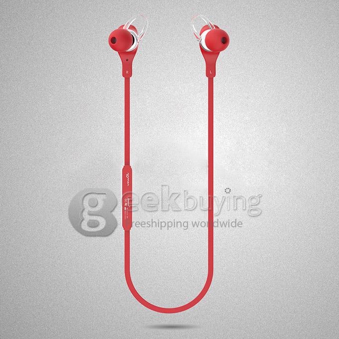 Roman S370 Bluetooth 4.1 Wireless Handsfree Sports Headphone with Volume Control for Smart Phone Tablet PC - Red