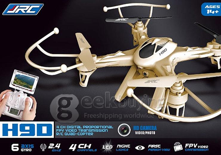 JJRC H9D 2.4G 4CH 6 Axis Gyro RC Quadcopter with 2.0MP Camera - Gold