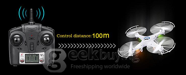 JJRC H5C Quadcopter New Version with Headless Mode One Key Return 2.0MP HD Camera 360 Degree Eversion LED Light - White