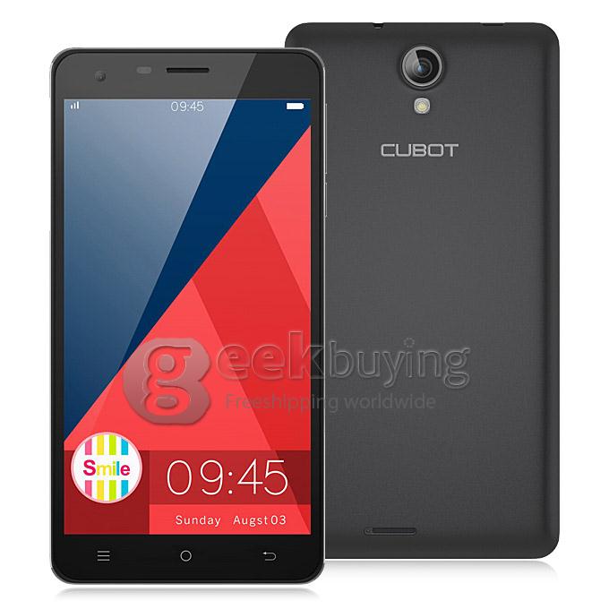 CUBOT S350 5.5inch Android 4.4 2GB 16GB MTK6582 Quad Core Smart Phone 1.3GHz 13.0MP 8.0MP Miracast IPS HD Screen - Black