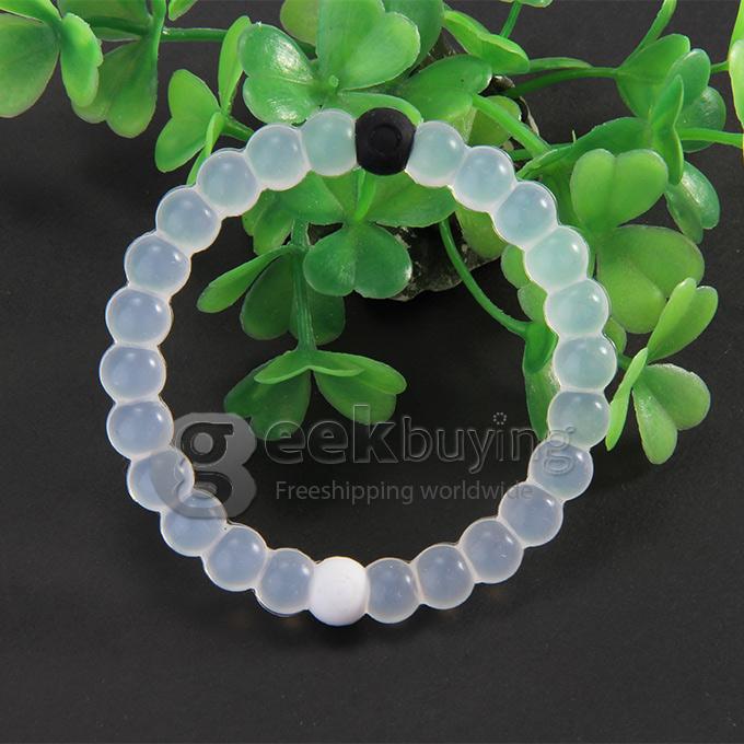 Lokai Crystal Style Lucky Bracelets Bead Mud from Dead Sea & Water from MT Everest - White