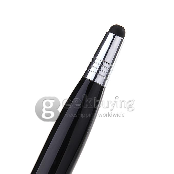 16GB USB 2.0 6 in 1 Multifunctional Capacitive Pen with Floodlight And Laser Light - Black