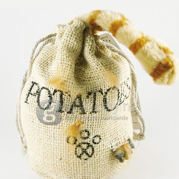April Fool's Day Fun Made Funny Toy Cat Voice Sounds Bag - Bag Tail Color Random