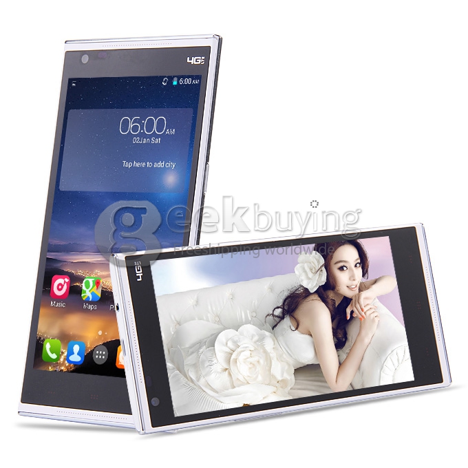 KINGZONE N3 Plus 5.0Inch 64Bit 4G LTE MTK6732 Quad Core 1.5GHz Android 4.4 2GB 16GB Smartphone 13.0MP IPS HD - White
