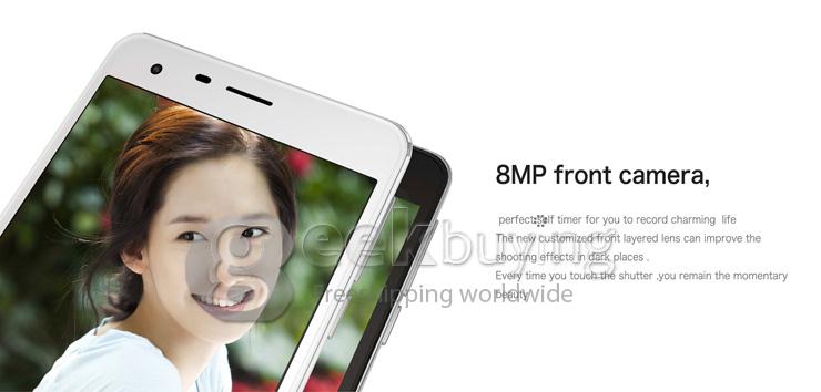 CUBOT S350 5.5inch Android 4.4 2GB 16GB MTK6582 Quad Core Smart Phone 1.3GHz 13.0MP 8.0MP Miracast IPS HD Screen - Black