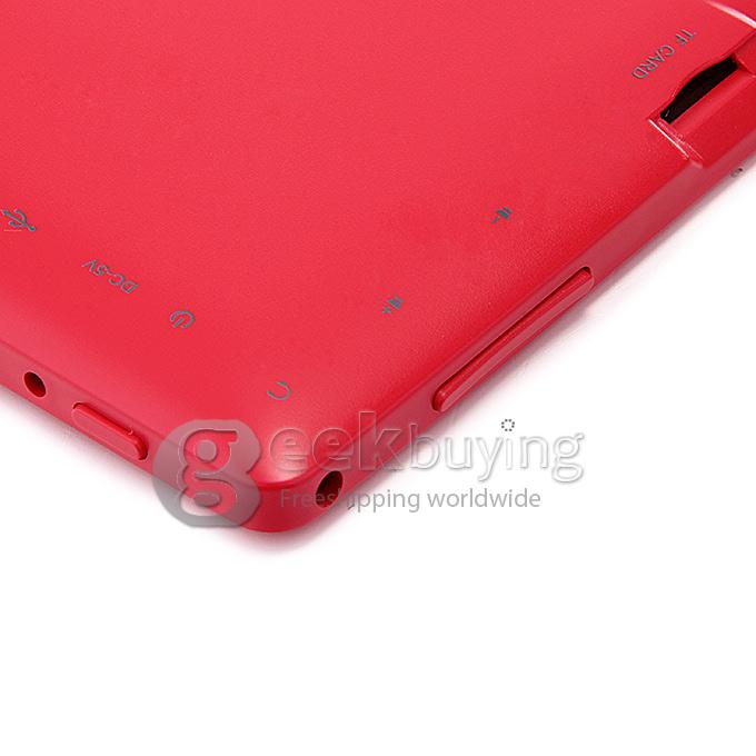 Q88 Plus 7 inch ALLWINNER A33 Quad Core 1.5GHZ 512MB/4G Dual Cameras WIFI BT Tablet PC - Red