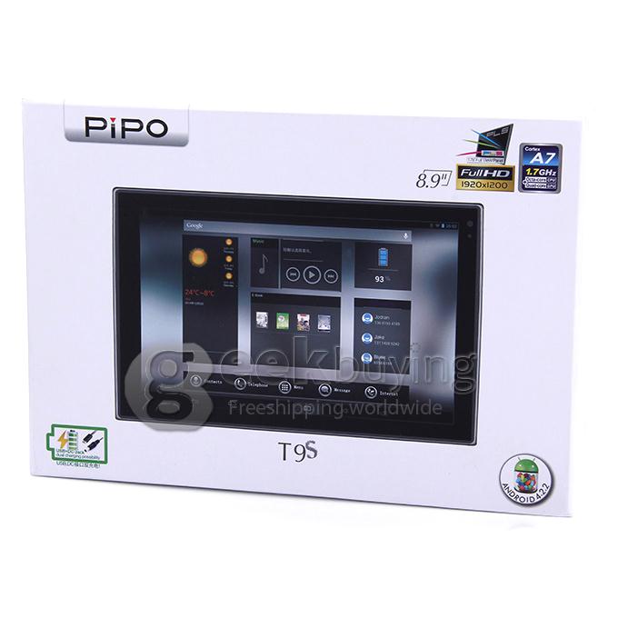 PIPO T9S 8.9 Inch Android4.4 Tablet PC MT6592 Octa Core 1.7GHz 2GB/32GB 3G Phone Call 13.0MP Camera GPS OTG - White