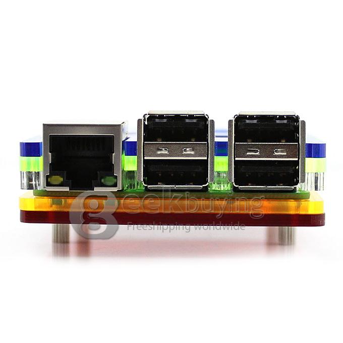 Raspberry Pi 2 Model B Project Board Development Board Linux Mini PC Broadcom BCM2836 ARM Cortex-A7 with Rainbow Case