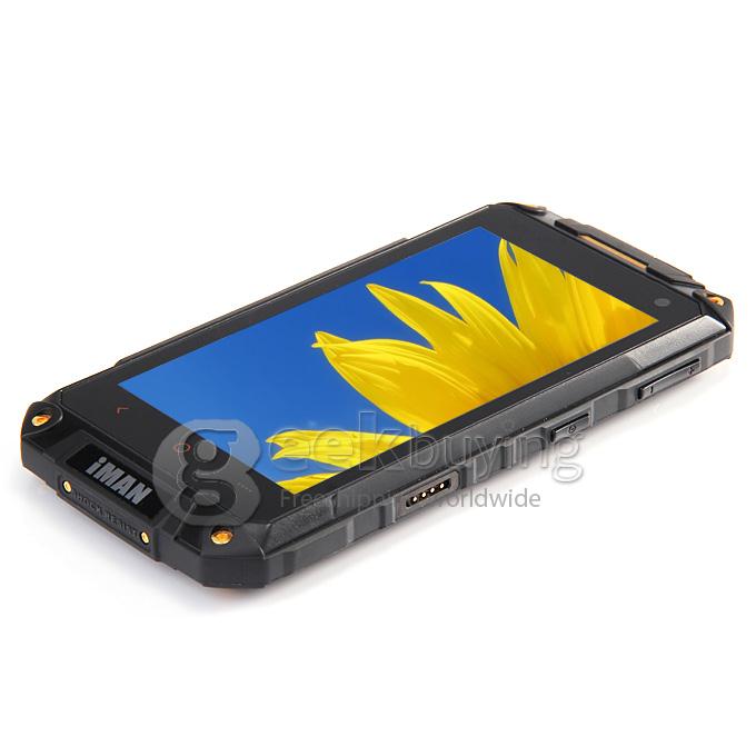 iMAN i6800 IP68 4.7inch Android 4.4 MTK6582 Quad Core 1.3GHz Smartphone 1GB 8GB 8MP 2MP 3G Miracast - Black