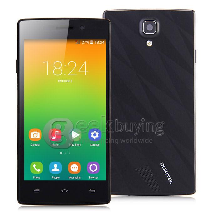 OUKITEL Original One 4.5 inch IPS MTK6582 Quad Core Android 4.4 Smartphone 512MB RAM 4GB ROM 5.0 MP GPS WIFI - Black