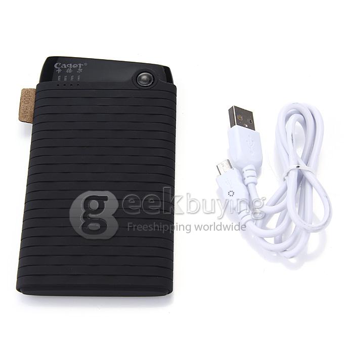 Cager® B089 6000mAh 5V 1.5A Power Bank External Battery for Smartphone Tablet iPhone 6 Plus - Black