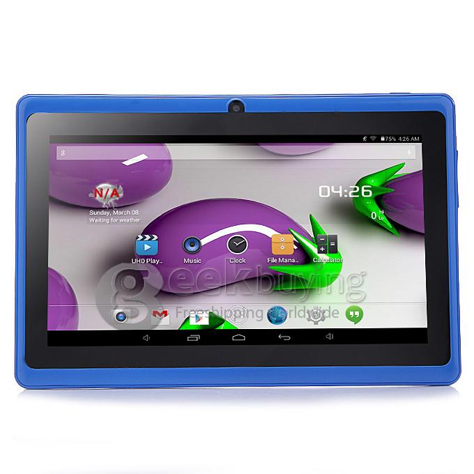 Q88 Plus 7 inch ALLWINNER A33 Quad Core 1.5GHZ 512MB/4G Dual Cameras WIFI BT Tablet PC - Blue